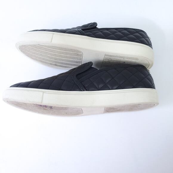 Steve Madden Quilted Slip On Sneaker Shoe ECENTRCQ Black Size 9M Vegan Leather - Picture 3 of 7